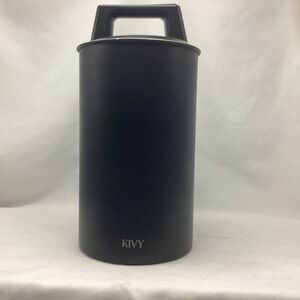 KIVY Coffee Canister Matte Black Stainless Steel Airtight Vacuum Seal Storage